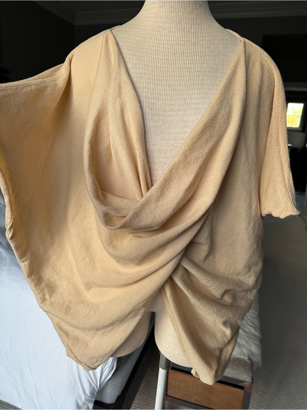 Save the Ocean cream knit wrap/shrug, one size fits all - Picture 4 of 11